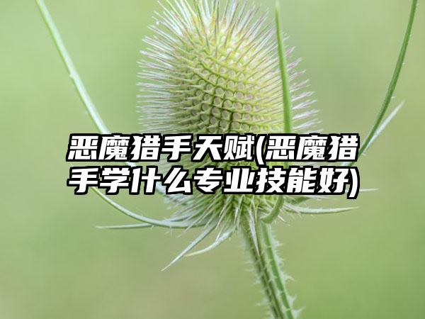 恶魔猎手天赋(恶魔猎手学什么专业技能好)