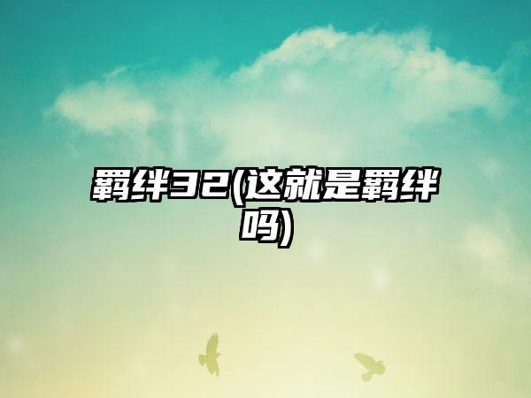 羁绊32(这就是羁绊吗)