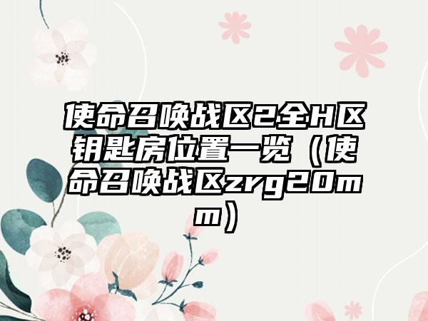 使命召唤战区2全H区钥匙房位置一览（使命召唤战区zrg20mm）