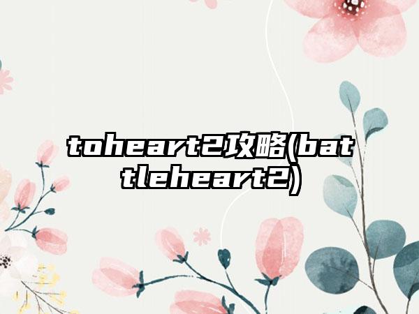 toheart2攻略(battleheart2)