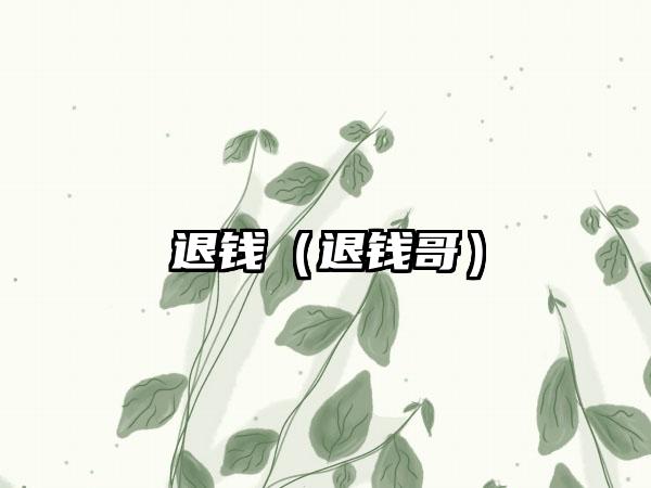退钱（退钱哥）