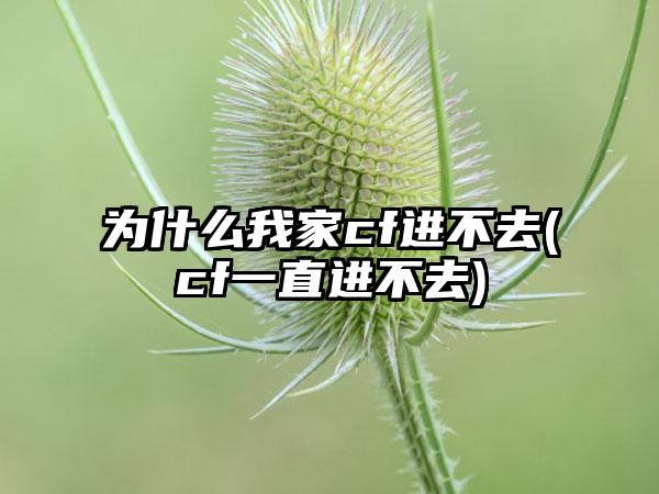 为什么我家cf进不去(cf一直进不去)