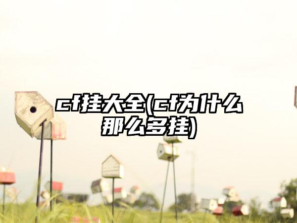 cf挂大全(cf为什么那么多挂)