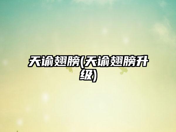 天谕翅膀(天谕翅膀升级)