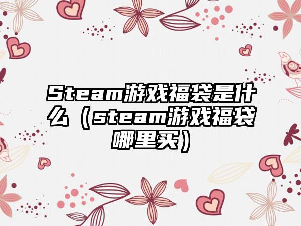 Steam游戏福袋是什么（steam游戏福袋哪里买）