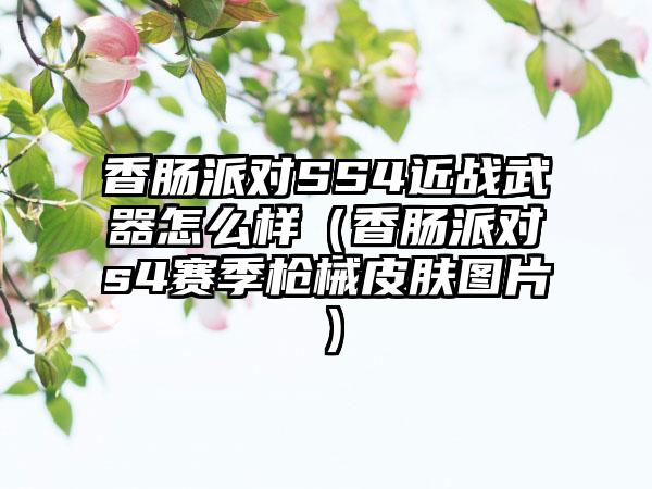 香肠派对SS4近战武器怎么样（香肠派对s4赛季枪械皮肤图片）