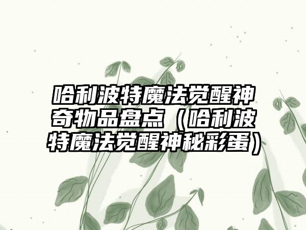 哈利波特魔法觉醒神奇物品盘点（哈利波特魔法觉醒神秘彩蛋）