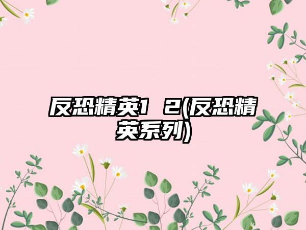 反恐精英1 2(反恐精英系列)