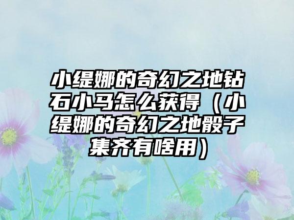 小缇娜的奇幻之地钻石小马怎么获得（小缇娜的奇幻之地骰子集齐有啥用）