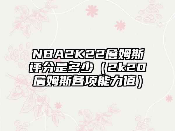NBA2K22詹姆斯评分是多少（2k20詹姆斯各项能力值）