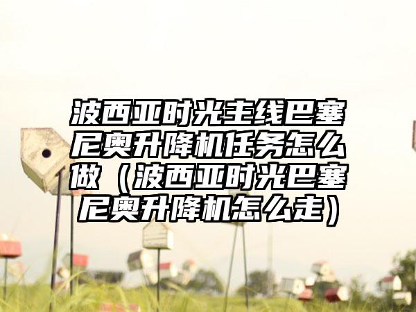 波西亚时光主线巴塞尼奥升降机任务怎么做（波西亚时光巴塞尼奥升降机怎么走）