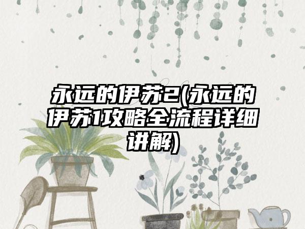 永远的伊苏2(永远的伊苏1攻略全流程详细讲解)