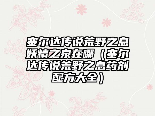 塞尔达传说荒野之息妖精之泉在哪（塞尔达传说荒野之息药剂配方大全）