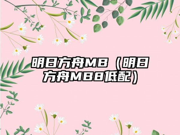 明日方舟MB（明日方舟MB8低配）