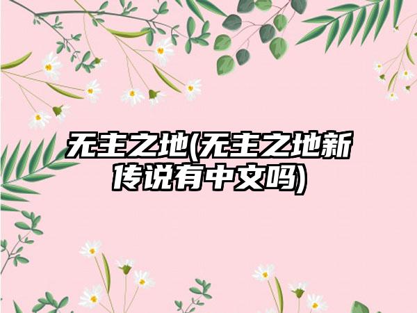 无主之地(无主之地新传说有中文吗)