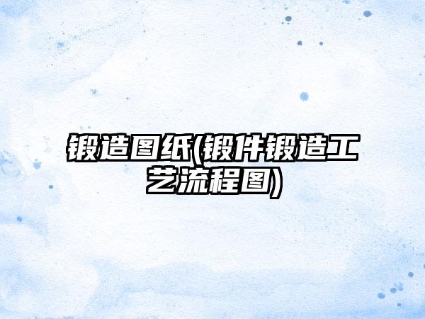 锻造图纸(锻件锻造工艺流程图)