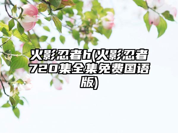 火影忍者h(火影忍者720集全集免费国语版)
