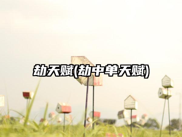 劫天赋(劫中单天赋)