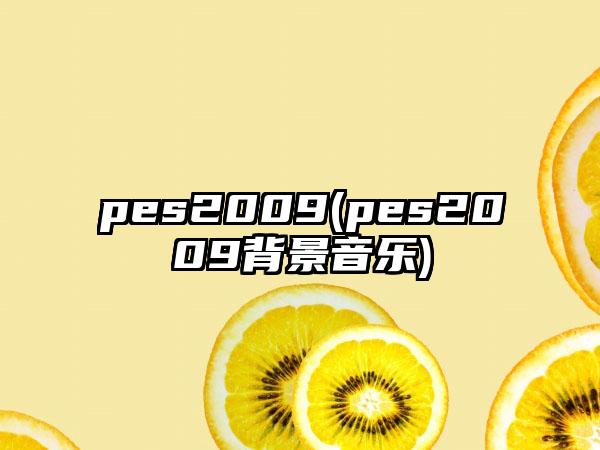pes2009(pes2009背景音乐)