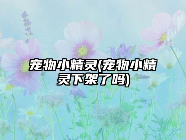 宠物小精灵(宠物小精灵下架了吗)