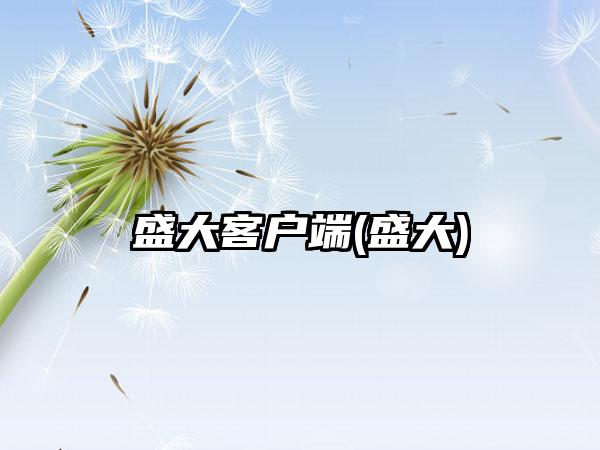 盛大客户端(盛大)