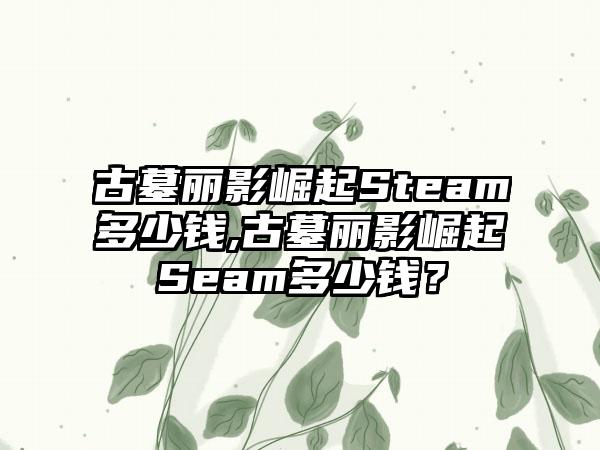 古墓丽影崛起Steam多少钱,古墓丽影崛起Seam多少钱？