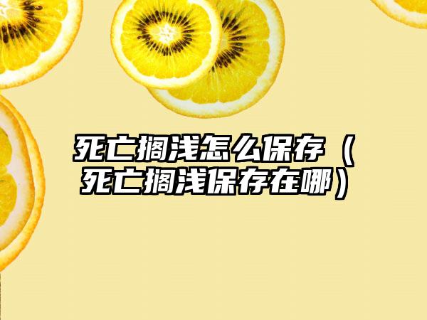 死亡搁浅怎么保存（死亡搁浅保存在哪）