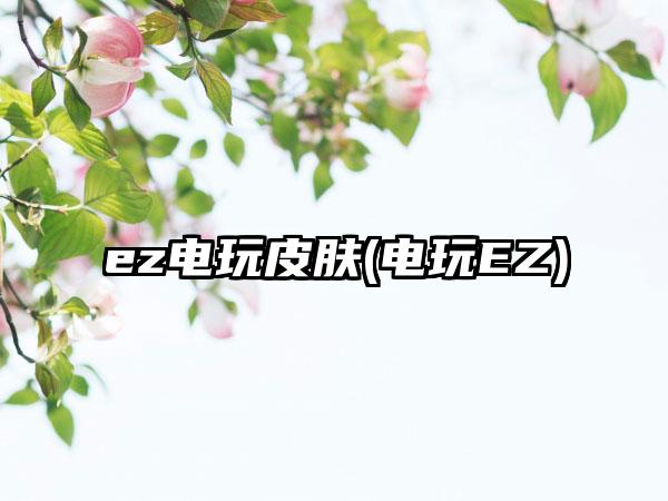ez电玩皮肤(电玩EZ)