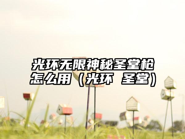 光环无限神秘圣堂枪怎么用（光环 圣堂）