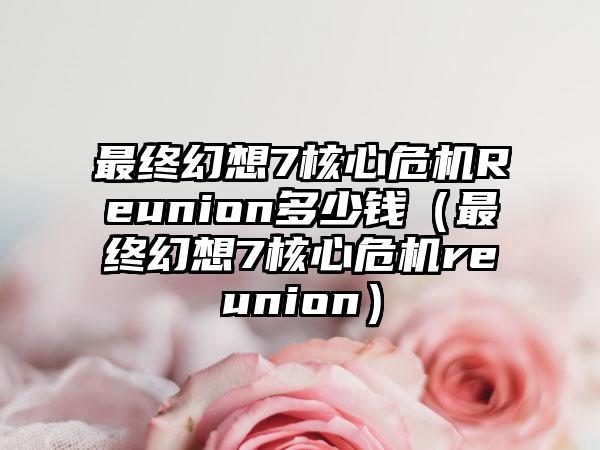 最终幻想7核心危机Reunion多少钱（最终幻想7核心危机reunion）