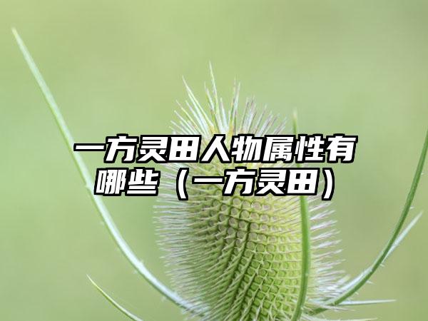 一方灵田人物属性有哪些（一方灵田）