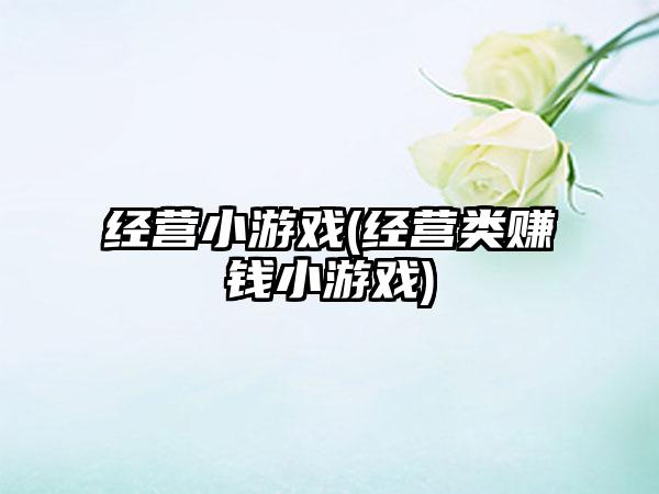 经营小游戏(经营类赚钱小游戏)