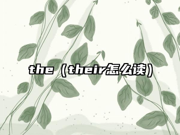 the（their怎么读）