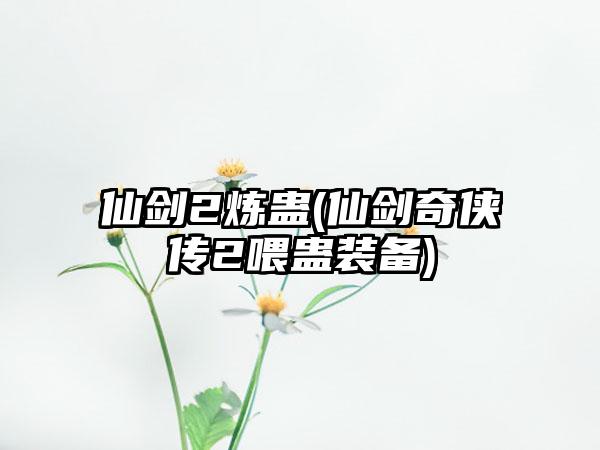 仙剑2炼蛊(仙剑奇侠传2喂蛊装备)