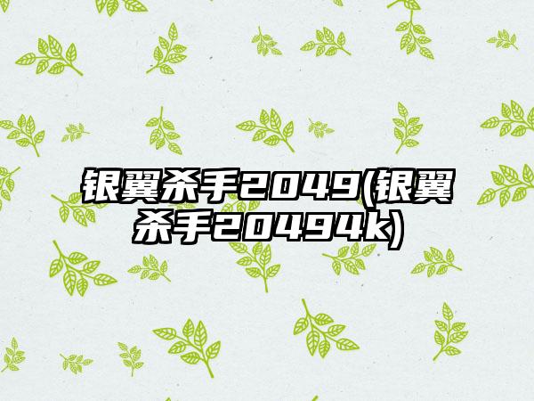 银翼杀手2049(银翼杀手20494k)