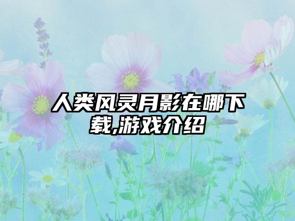 人类风灵月影在哪下载,游戏介绍