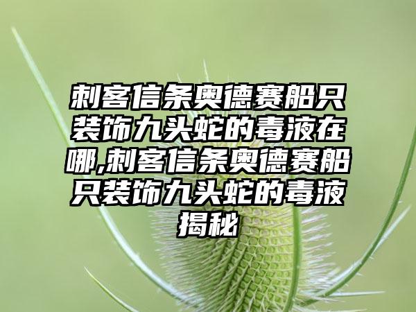 刺客信条奥德赛船只装饰九头蛇的毒液在哪,刺客信条奥德赛船只装饰九头蛇的毒液揭秘
