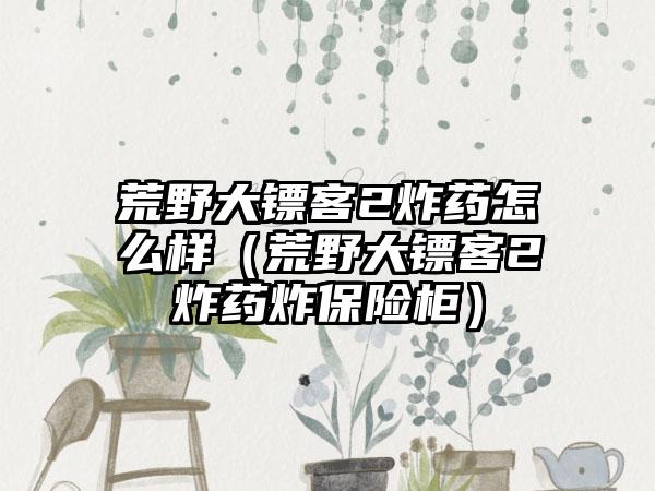 荒野大镖客2炸药怎么样（荒野大镖客2炸药炸保险柜）