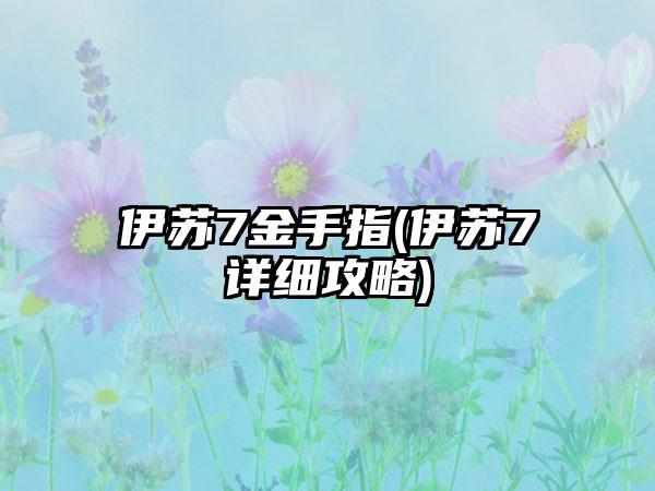 伊苏7金手指(伊苏7详细攻略)
