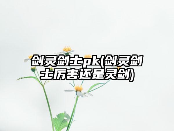 剑灵剑士pk(剑灵剑士厉害还是灵剑)