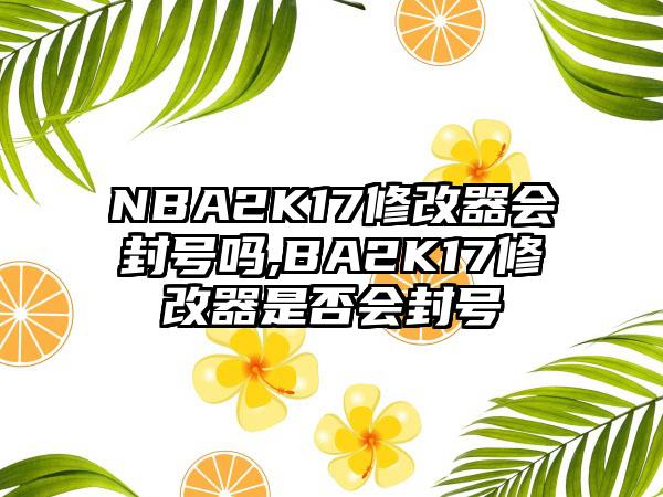 NBA2K17修改器会封号吗,BA2K17修改器是否会封号