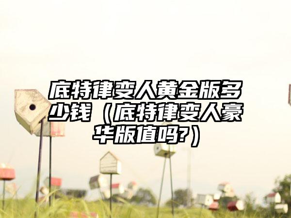 底特律变人黄金版多少钱（底特律变人豪华版值吗?）