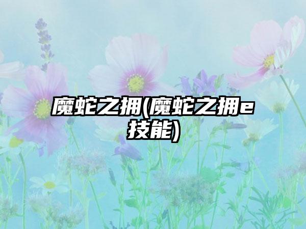 魔蛇之拥(魔蛇之拥e技能)