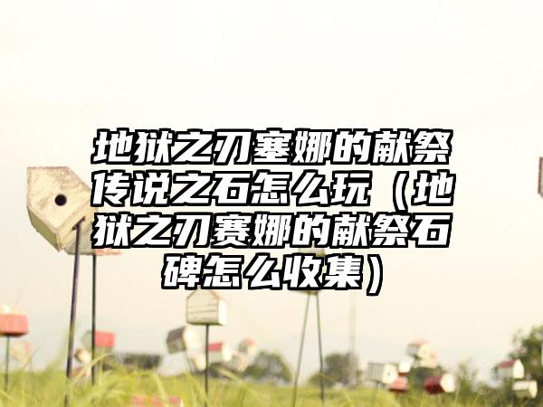 地狱之刃塞娜的献祭传说之石怎么玩（地狱之刃赛娜的献祭石碑怎么收集）