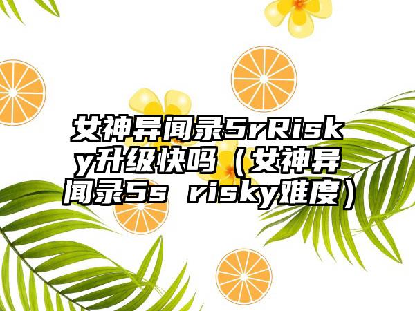 女神异闻录5rRisky升级快吗（女神异闻录5s risky难度）