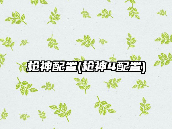 枪神配置(枪神4配置)