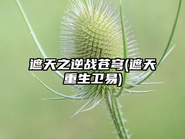 遮天之逆战苍穹(遮天重生卫易)