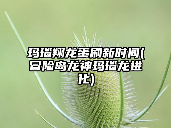 玛瑙翔龙蛋刷新时间(冒险岛龙神玛瑙龙进化)