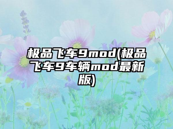 极品飞车9mod(极品飞车9车辆mod最新版)