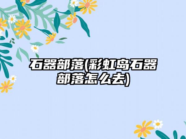 石器部落(彩虹岛石器部落怎么去)